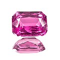 Rosa Saphir, Achteck, 1,17ct