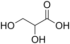 Strukturformel von Glycerinsäure