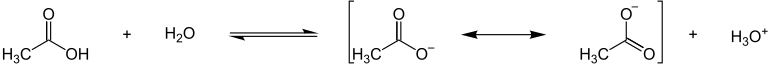 Protolyse der Essigsäure