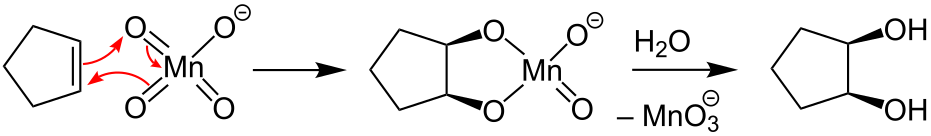 Alkenhydroxylierung mit KMnO4