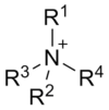 Allgemeine Strukturformel einer quartären Ammoniumverbindungen
