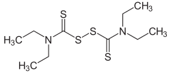 Strukturformel von Disulfiram