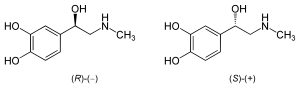 Adrenaline enantiomers.svg